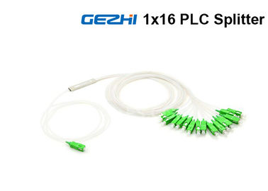 1x16 Fiber Optical Blockness PLC Splitter Device SC/APC Or SC/UPC Connector