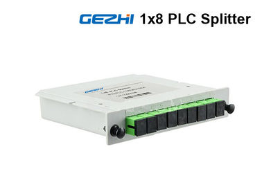 1x8 Plug - in Optical Fiber PLC Splitter Mini With SC / APC adaptor