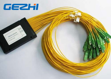 LAN / WAN Mini Module Fiber Optic PLC Splitter blockless 0.9mm with SC / UPC Connector