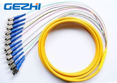 Multi - Fiber 12 Core Optical Fiber Components  , 1 /1.5 Meter FC Ribbon Pigtail