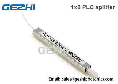 1x8 Blockless Fiber PLC Splitter Mini Size Even Coupling Ratio 1meter SC/APC