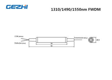 1310/1490/1550nm Filter Wavelength Division Multiplexer FWDM for WDM system / CATV