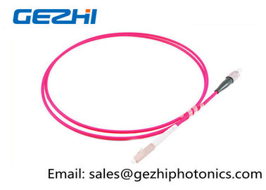 LC / PC - FC / PC Optic Patch Cord Jumper OM4 50/125um Multimode LSZH 2M Pink Jacket